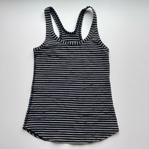 Black & White Stripe Lululemon Tank Top